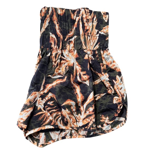 Free People Movement The Way Home Shorts Tropical Floral High Waist Smocked M - Picture 3 of 5